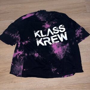 Klass krew black and pink tye dye tshirt